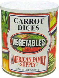 Picture of Dehydrated, Carrots Dices,  #10 Can